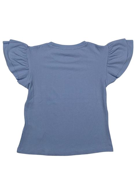 T-shirt bambina azzurra in cotone Manila Grace | 193TMJS25/SUAZZURRO